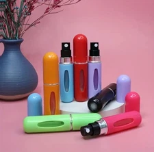 5 Pcs Perfume Atomizer Refillable Travel Spray Bottle Mini Pocket Perfumes 5ML