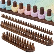 64 Inch Chunky Blanket Loom Kit Adjustable Wood Chunky Yarn Loom Knitting Aca...