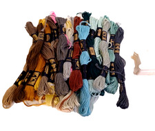 Lot of 28 DMC Thread Skeins Cross Stitch 1980's Embroidery Vintage