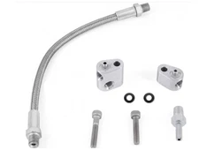 For LS LS1 Throttle Body Bypass Coolant Steam Port Crossover Hose Braided Kit