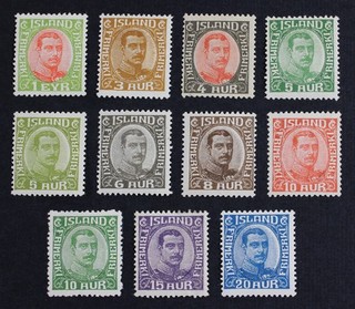 CKStamps: Iceland Stamps Collection Scott#108 118 Mint H OG