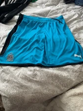 Newcastle Goalkeeper football Shorts 2009 - 2010 Blue/Black Puma Mens Size L