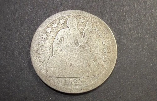 1841 Seated Liberty Dime - 90% silver / The Goddess of Liberty