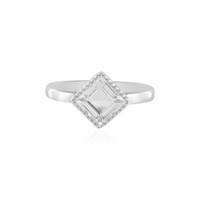 Cavill Damenring Sterlingsilber Platin WeißEr Topas 1,348Ct Quadratisch