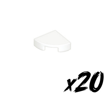 20x LEGO 25269   1x1 Fliese rund   tile round   weiß   white