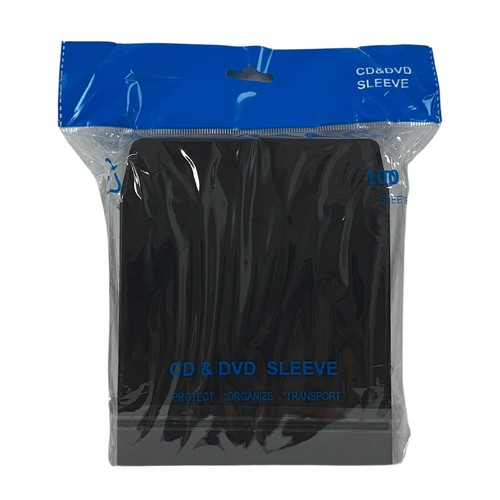 Black Paper CD Sleeves with Flap (No Window) Lot - Picture 2 of 4