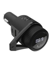 BTFM9 FM Bluetooth Transmitter Car, Dual Port Black 24W 1 USB-C 1 USB-A
