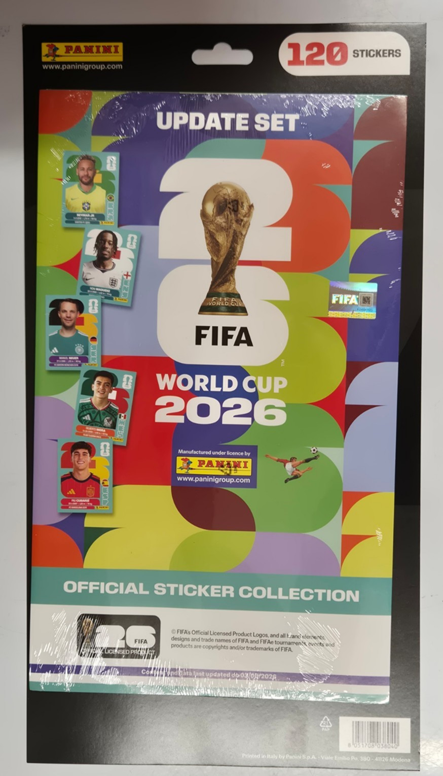 Panini FIFA World Cup 2026 Official Collection Update Set: 120 stickers