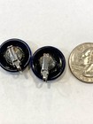 Lot Of 4 Pair Silver Tone Clip On Earrings 3 Black One Pair High Polish Round — photo 7