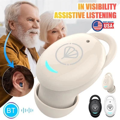 Mini Digital Invisible Hearing Aid Sound Voice Amplifier Bluetooth Headset YX12