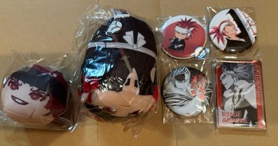 BLEACH Renji Abarai Figure & Badge Set Omanju Mochi Kororin Chokorin Domino
