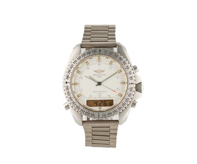 Breitling Pluton Navitimer A51037, 42mm, White Dial, Stainless Steel Men s Watch