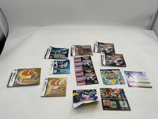Lot of Pokemon Nintendo DS Books and Case Covers Only No Games