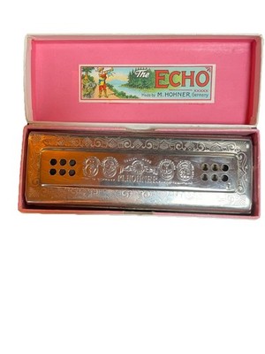 Hohner The Echo Mundharmonika C Bell Metal Reeds Vintage Germany mit Originalbox