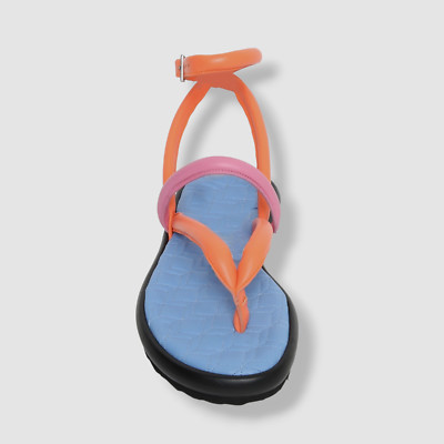 $595 Pierre Hardy Women's Blue Strap Xanadu Tong Leather Sandal Shoes Size US 7