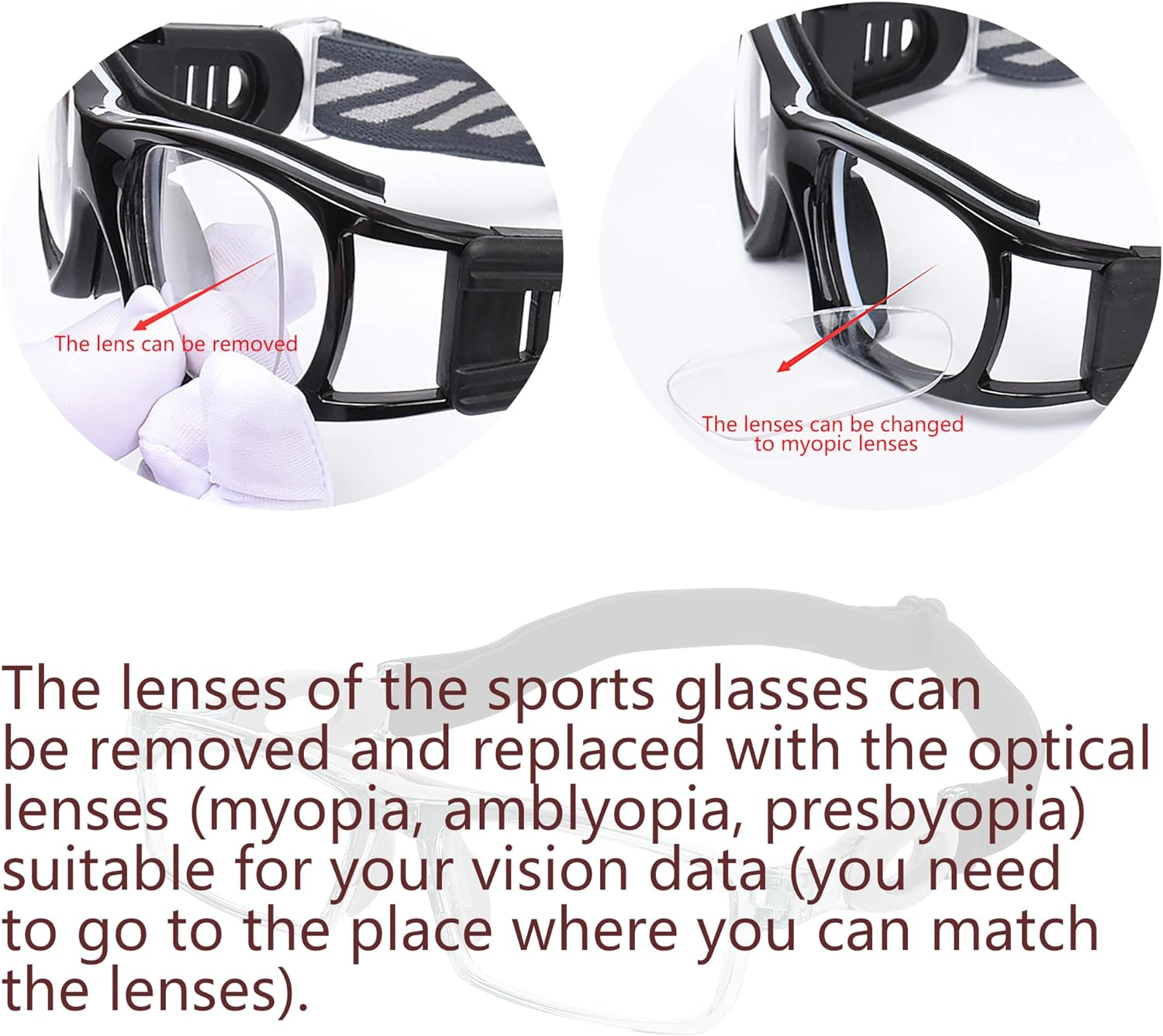Safety Goggles Glasses Racquetball Basketball Goggles Sports Eyewear