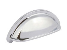 Chrome Cupboard Drawer / Door Cup Handle | kitchen furniture cabinet pull shell