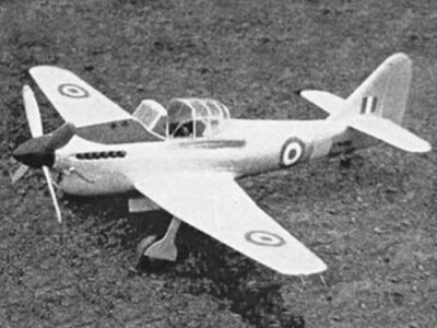 Avro Athena C/L 20'' Wingspan RC Model Airplane Printed Plans & Templates