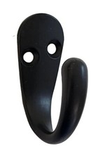 Single Black Metal Robe Hook 1-3/4 By Brainer...