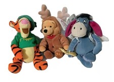 Eeyore Pooh Tigger DISNEY STORE 8" MINI BEAN BAG PLUSH Stuff Animal Lot Collect