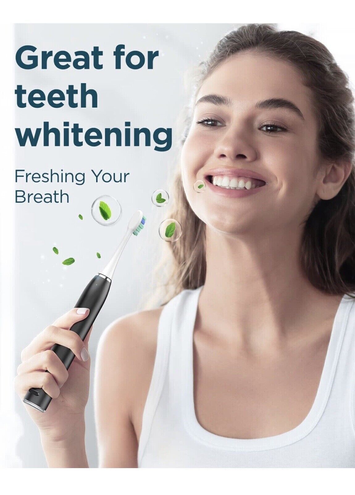 Sonic Electric Toothbrush PHYLIAN H7 with 8 Replacement Brushes, 5