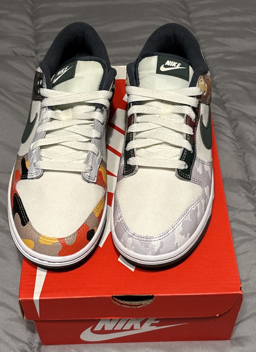 Nike Dunk Low SE 'Multi Camo' (DH0957-100) Men's Sise 8.5