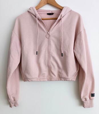 Sweat à Capuche Femme Quotes Factory Rose XL - Fermeture Intégrale, Coton, Poches