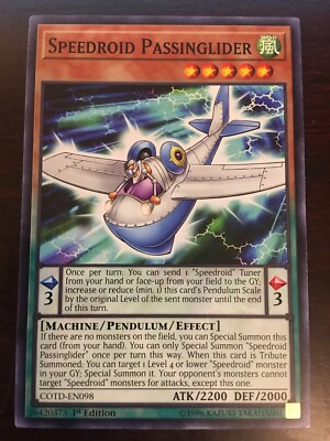 Speedroid Passinglider CODT-EN098 YuGiOh! CODE OF THE DUELIST 1st Edition NM x1