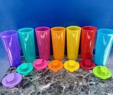 Tupperware tumblers with flip top 16oz multicolor Different colors to choose New