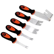 5pc CAL-HAWK STAINLESS STEEL CAR DOOR PANEL & TRIM REMOVE TOOL PRY BAR, CAPDPR5P