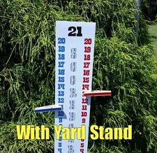 Cornhole Scoreboard Score Keeper - RED WHITE BLUE - With YARD Stand - 44" Tall