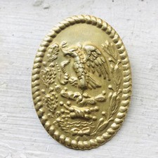Broche broche medalla escudo de armas vintage antiguo del ejército mexicano México Segunda Guerra Mundial