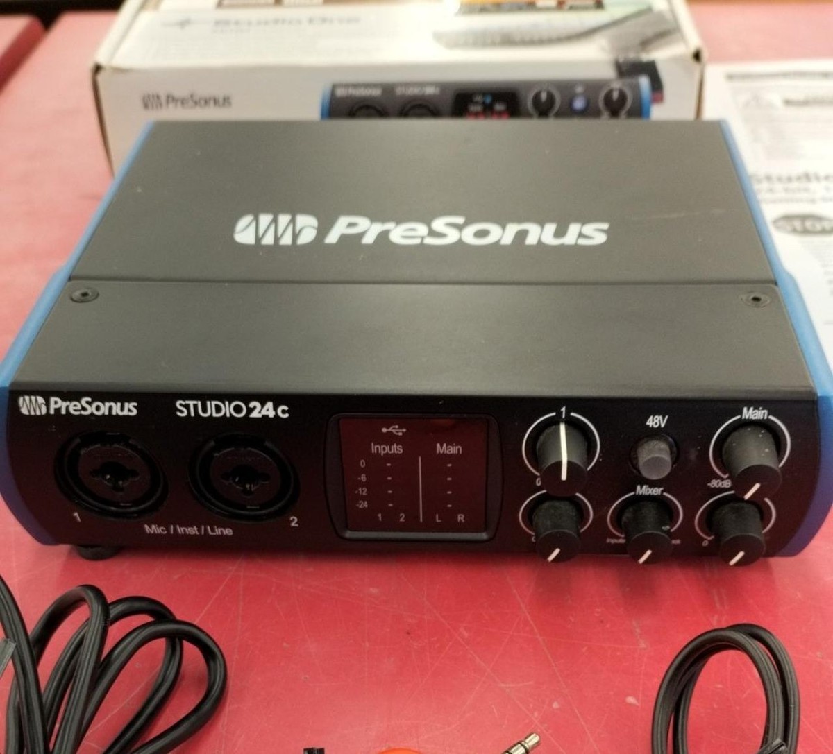 PreSonus STUDIO 24c オーディオインターフェース　美品 PreSonus Studio 24c オーディオインターフェイス 2ch入出力 USB