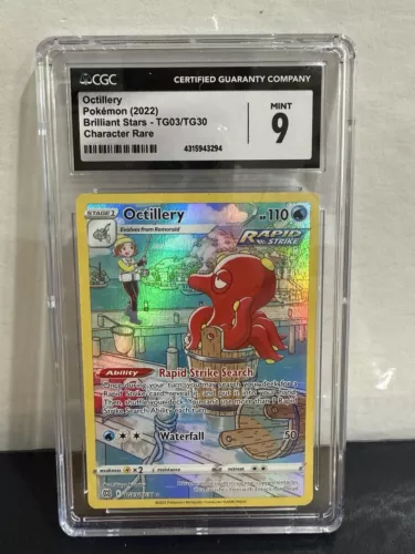 2022 Pokemon Octillery TG03/TG30 Brilliant Stars Trainer Gallery Holo CGC Mint 9