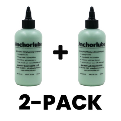 Anchorlube 8oz, All-Purpose Metalworking Cutting Lubricant, Water-Based (2 Pack)