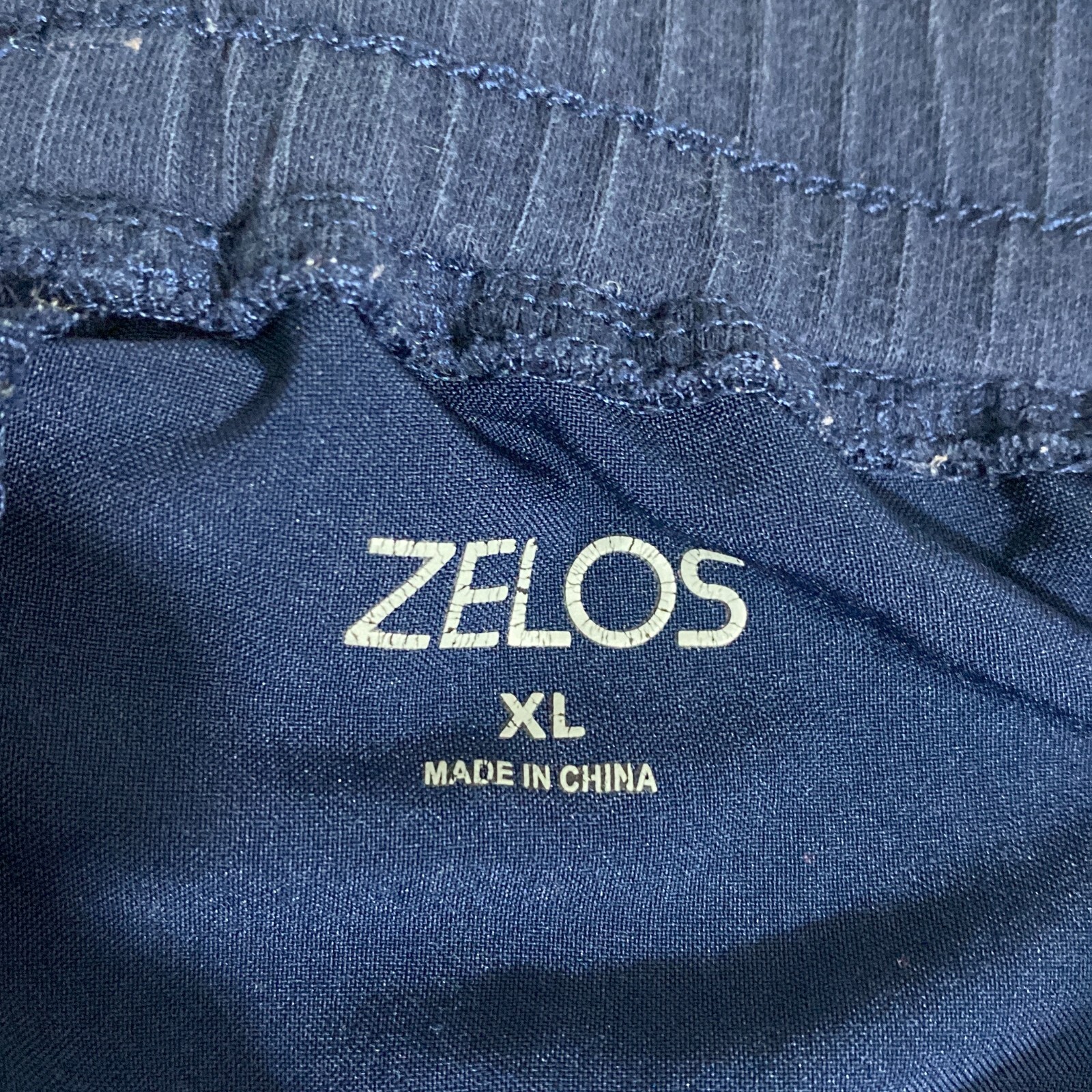 Zelos Mens Blue Slash Pockets Straight Leg Activewear Track Pants Size