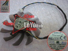 For Gigabyte graphics card Fan EVERFLOW T128010SU 12V 75mm 4-Pin EBR