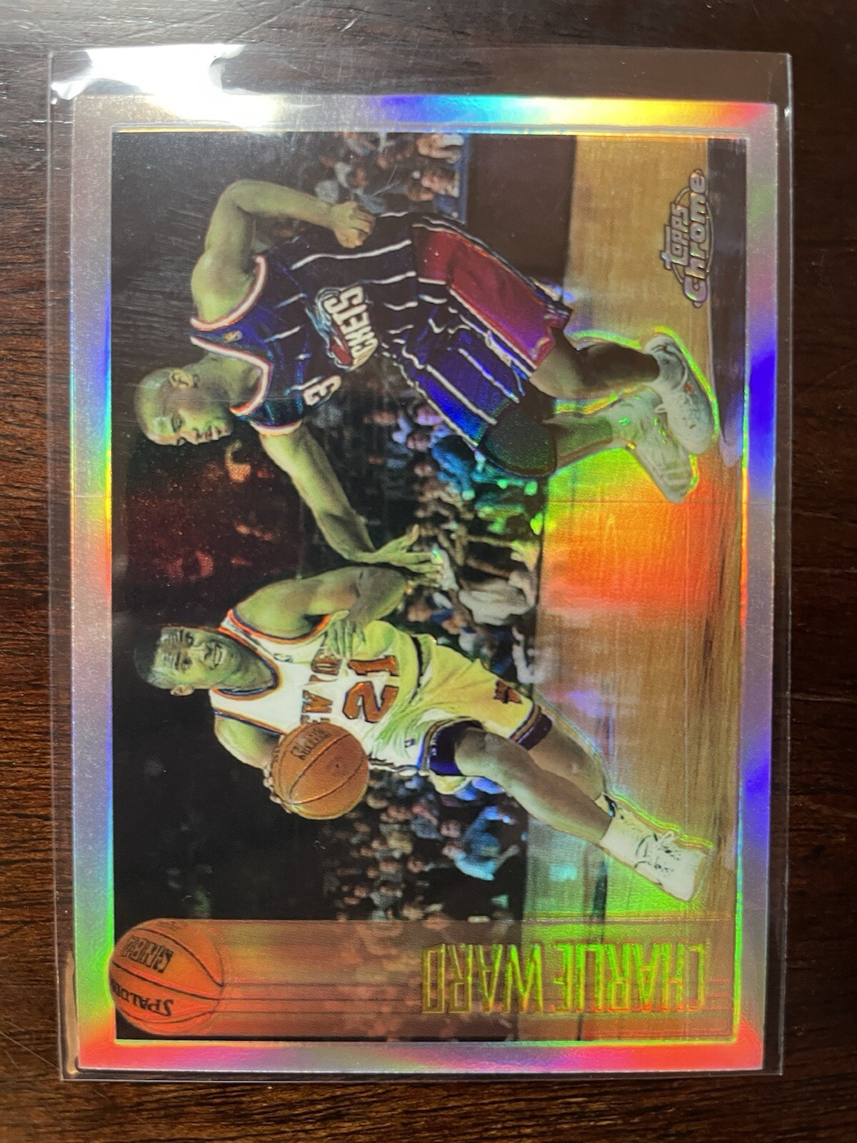 1996-97 Topps Chrome Refractor #165 Charlie Ward New York Knicks Refractor Nice
