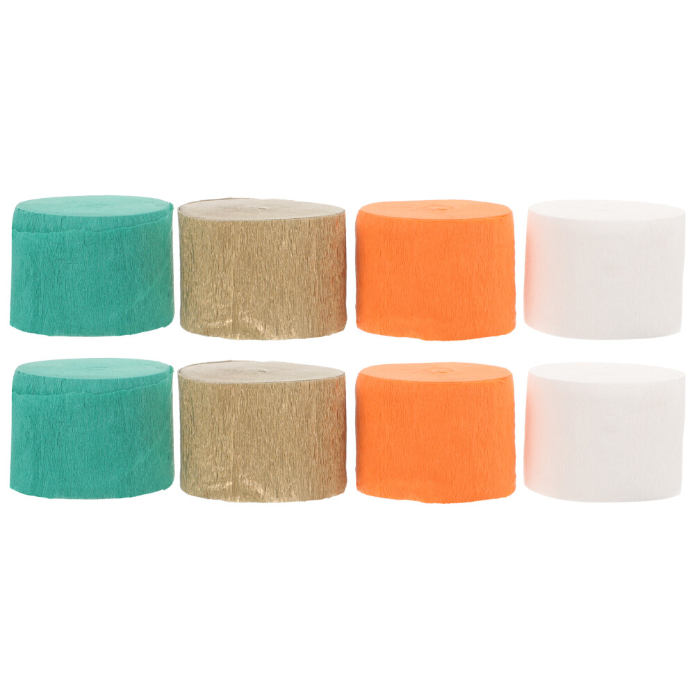 8 Rolls Crepe Papers Streamers Party Decorations Pull Flower Elegant