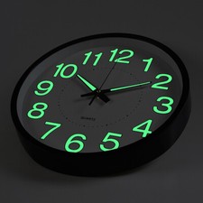 12” Large Luminous Wall Clocks Glow In The Dark Silent Home Digital Clock Decor