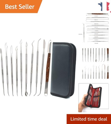Lot De 6 Outils De Sculpture Pour Argile, Poterie - Double Extrémité, Acier Inoxydable - Longueur 17,8 Cm - 13