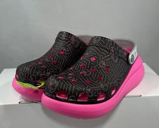 Crocs Barbie Crush Clog Pink Black Women's Size 9, Men s Size 7, Without Jibbitz