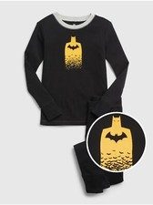 GAP KIDS BOYS PAJAMAS LS SHIRT PANTS DC BATMAN BLACK SIZE 10 YEARS NEW NWT
