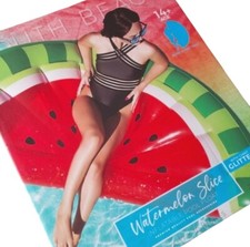Giant Glitter Watermelon Slice Inflatable Pool Floaty 6 Feet Tall