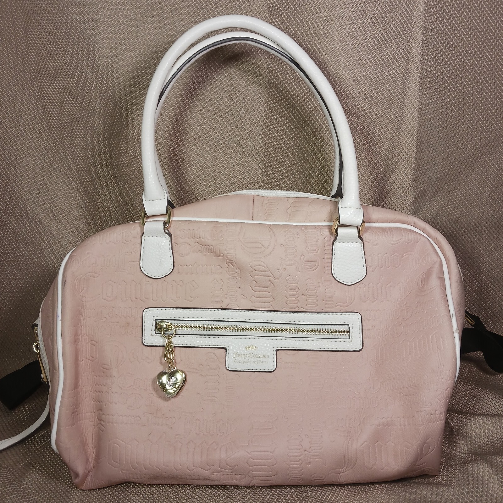 PONY Borsa rosa Juicy Couture Los Angeles borsa a mano ciondolo cuore Y2K