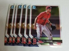 6 2018 Bowman CHROME Prospects CJ C.J. CHATHAM card lot BOSTON RED SOX #117