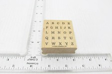Alphabet Block Rubber Stamp - Stamp Set A350