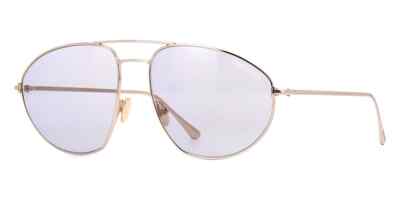 Tom Ford Sonnenbrille Cobra TF796 28A glänzend roségold & hellgraue Gläser 59-16-140