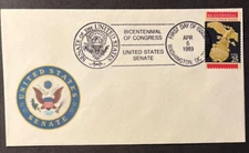 #2413 US Senate FDC with add-on cachet