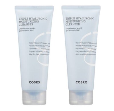 COSRX Hydrium Triple Hyaluronic Moisturizing Cleanser - 150ml × 2-Deep Hydration
